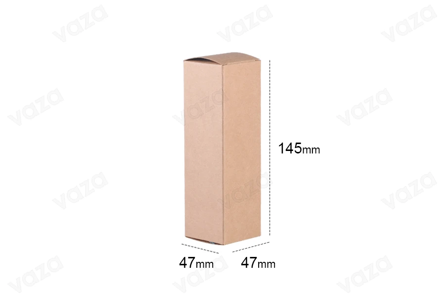 Scatolina di carta ecologica kraft – 47x47x145 mm Scatolina di carta ecologica kraft – 47x47x145 mm-dimensioni_immagine