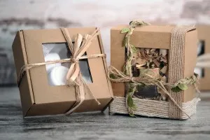 Boîte d'emballage en papier kraft avec fenêtre 130 x 120 x 60 mm - 20 pcs-6