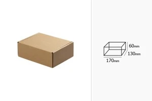 Boîte d'emballage en papier kraft sans fenêtre 170 x 130 x 60 mm - Lot de 20 pcs-2