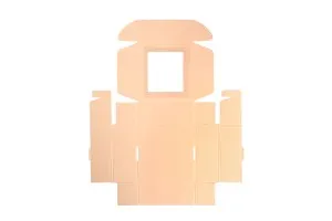 Boîte d'emballage en papier kraft avec fenêtre 180 x 180 x 70 mm - Lot de 20 pièces-6