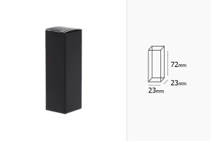 Scatolina di carta 23x23x72 mm di colore nero - 50 pezzi-3