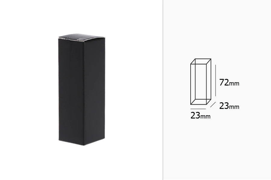 Χάρτινο κουτάκι 23x23x72 mm σε μαύρο χρώμα - 50 τμχ