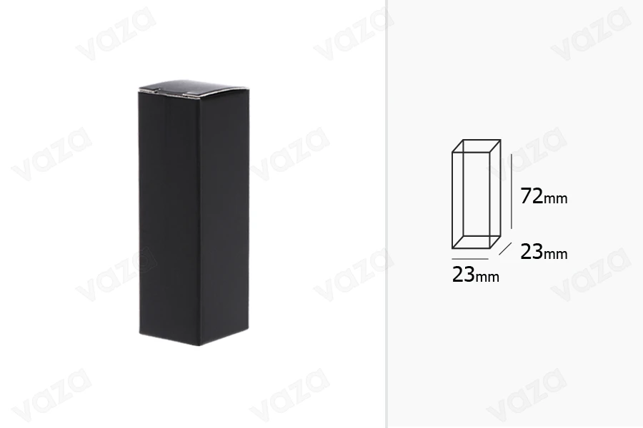 Χάρτινο κουτάκι 23x23x72 mm σε μαύρο χρώμα - 50 τμχ-εικόνα_σύνθεση