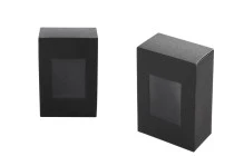 Κουτάκι χάρτινο 55x30x80 mm μαύρο με παράθυρο - 50 τμχ Κουτάκι χάρτινο 55x30x80 mm μαύρο με παράθυρο - 50 τμχ