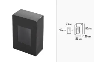 55x30x80mm schwarze Papierbox mit Fenster - 50 Stk-2