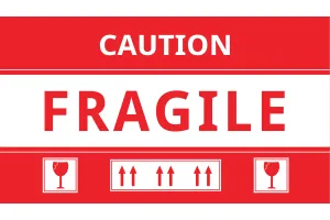 Fragile stickers 15x8,5 cm - package of 100 pcs-1