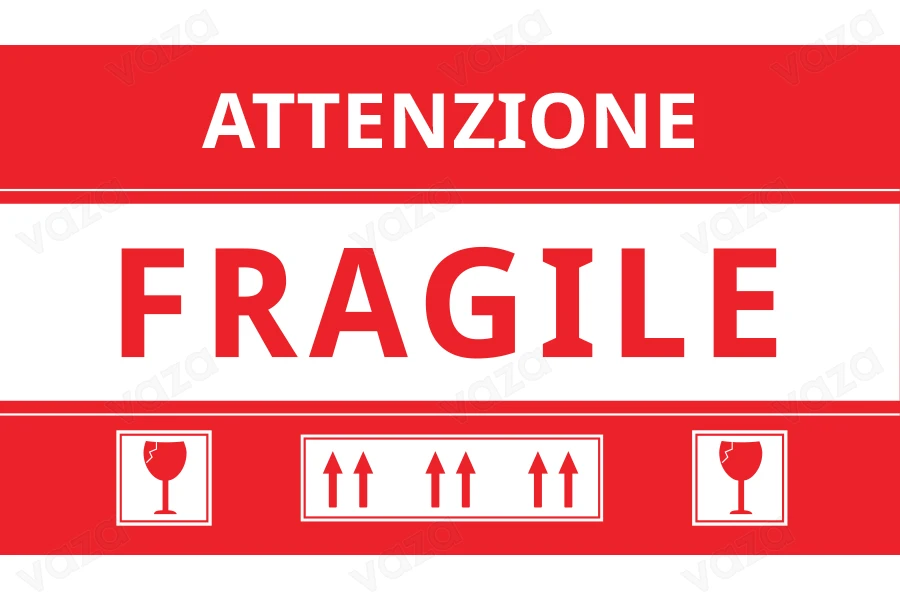 Fragile stickers (Italian) 15x8,5 cm - package of 100 pcs-image_product