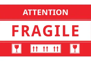 Fragile stickers (French) 15x8,5 cm - package of 100 pcs-1