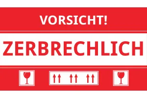 Fragile stickers (German) 15x8,5 cm - package of 100 pcs-1