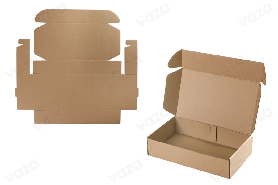 Kraft paper box without a window in size 270x158x60 mm - 20 pcs Kraft paper box without a window in size 270x158x60 mm - 20 pcs-image_dimensions