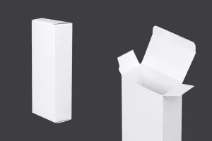 Box für Parfümflasche 100 ml weiß glänzend 64x35x160 mm - 50 Stk