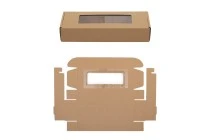 Κουτί συσκευασίας 280x100x50 mm από χαρτί κραφτ με παράθυρο - 20 τμχ Κουτί συσκευασίας 280x100x50 mm από χαρτί κραφτ με παράθυρο - 20 τμχ