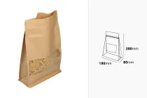 Σακουλάκια κραφτ τύπου Doy Pack, με κλείσιμο "zip", παράθυρο, εσωτερική και εξωτερική διάφανη επένδυση και δυνατότητα σφράγισης με θερμοκόλληση 180x80x280 mm - 50 τμχ Σακουλάκια κραφτ τύπου Doy Pack, με κλείσιμο "zip", παράθυρο, εσωτερική και εξωτερική διάφανη επένδυση και δυνατότητα σφράγισης με θερμοκόλληση 180x80x280 mm - 50 τμχ