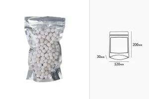 Σακουλάκια αλουμινίου τύπου Doy Pack, διάφανα με κλείσιμο "zip" και δυνατότητα σφράγισης με θερμοκόλληση  120x30x200 - 100 τμχ-8