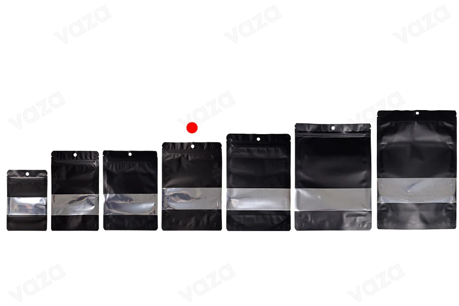 Σακουλάκια αλουμινίου τύπου Doy Pack 150x40x220 mm με κλείσιμο "zip", παράθυρο και δυνατότητα σφράγισης με θερμοκόλληση - 100 τμχ Σακουλάκια αλουμινίου τύπου Doy Pack 150x40x220 mm με κλείσιμο "zip", παράθυρο και δυνατότητα σφράγισης με θερμοκόλληση - 100 τμχ-εικόνα_σύνθεση