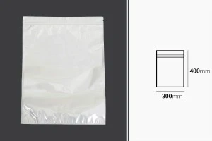 Σακουλάκια πλαστικά 300x400 mm με κλείσιμο zip, λευκή πίσω όψη και διάφανο μπροστά - 100 τμχ-2