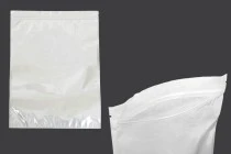Σακουλάκια πλαστικά 300x400 mm με κλείσιμο zip, λευκή πίσω όψη και διάφανο μπροστά - 100 τμχ