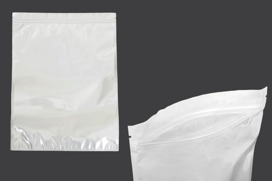 Σακουλάκια πλαστικά 300x400 mm με κλείσιμο zip, λευκή πίσω όψη και διάφανο μπροστά - 100 τμχ
