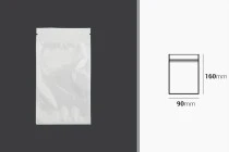 Σακουλάκια πλαστικά 90x160 mm με κλείσιμο zip, λευκή πίσω όψη και διάφανο μπροστά - 100 τμχ Σακουλάκια πλαστικά 90x160 mm με κλείσιμο zip, λευκή πίσω όψη και διάφανο μπροστά - 100 τμχ