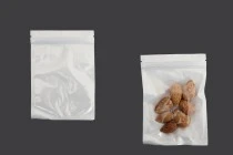 Σακουλάκια πλαστικά 105x150 mm με κλείσιμο zip, λευκή πίσω όψη και διάφανο μπροστά - 100 τμχ