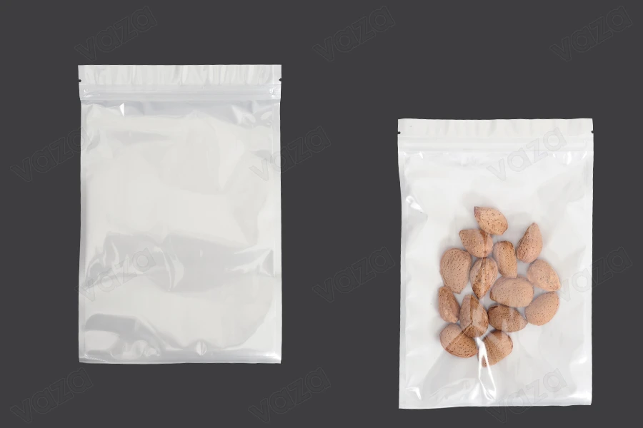 Σακουλάκια πλαστικά 160x240 mm με κλείσιμο zip, λευκή πίσω όψη και διάφανο μπροστά - 100 τμχ-εικόνα_προϊοντική