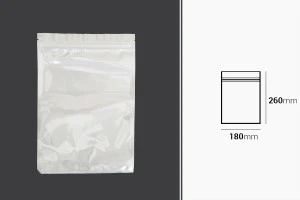 Σακουλάκια πλαστικά 180x260 mm με κλείσιμο zip, λευκή πίσω όψη και διάφανο μπροστά - 100 τμχ-2