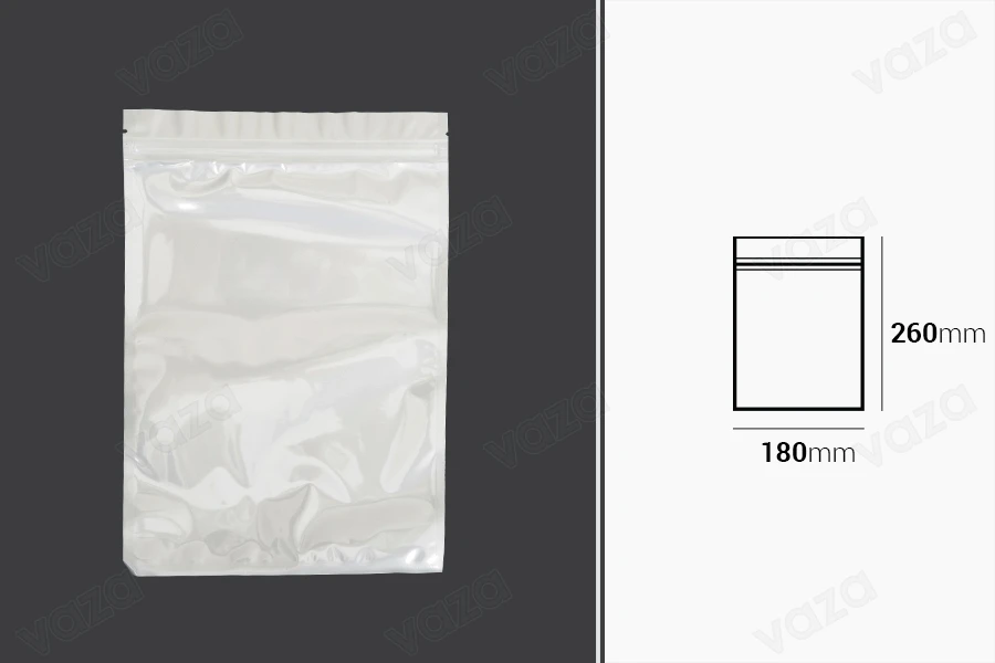 Σακουλάκια πλαστικά 180x260 mm με κλείσιμο zip, λευκή πίσω όψη και διάφανο μπροστά - 100 τμχ-εικόνα_διαστάσεις