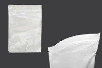 Σακουλάκια πλαστικά 180x260 mm με κλείσιμο zip, λευκή πίσω όψη και διάφανο μπροστά - 100 τμχ
