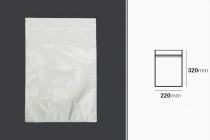 Σακουλάκια πλαστικά 220x320 mm με κλείσιμο zip, λευκή πίσω όψη και διάφανο μπροστά - 100 τμχ Σακουλάκια πλαστικά 220x320 mm με κλείσιμο zip, λευκή πίσω όψη και διάφανο μπροστά - 100 τμχ