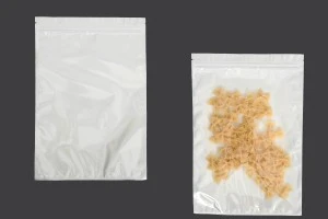 Σακουλάκια πλαστικά 220x320 mm με κλείσιμο zip, λευκή πίσω όψη και διάφανο μπροστά - 100 τμχ-1