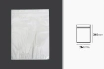 Σακουλάκια πλαστικά 260x340 mm με κλείσιμο zip, λευκή πίσω όψη και διάφανο μπροστά- 100 τμχ Σακουλάκια πλαστικά 260x340 mm με κλείσιμο zip, λευκή πίσω όψη και διάφανο μπροστά- 100 τμχ