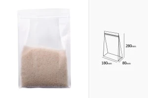 Σακουλάκια τύπου Doy Pack διάφανα με κλείσιμο "zip" και δυνατότητα σφράγισης με θερμοκόλληση 180x80x280 mm - 50 τμχ-2