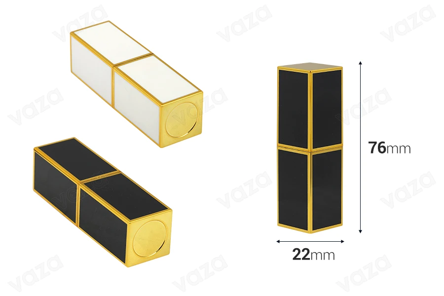 Etui für Lippenstift - Lippenstift 10ml mit Goldrand-εικόνα_διαστάσεις