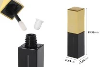 Θήκη για lip gloss 5 ml σε χρώματα μαύρο - χρυσό
