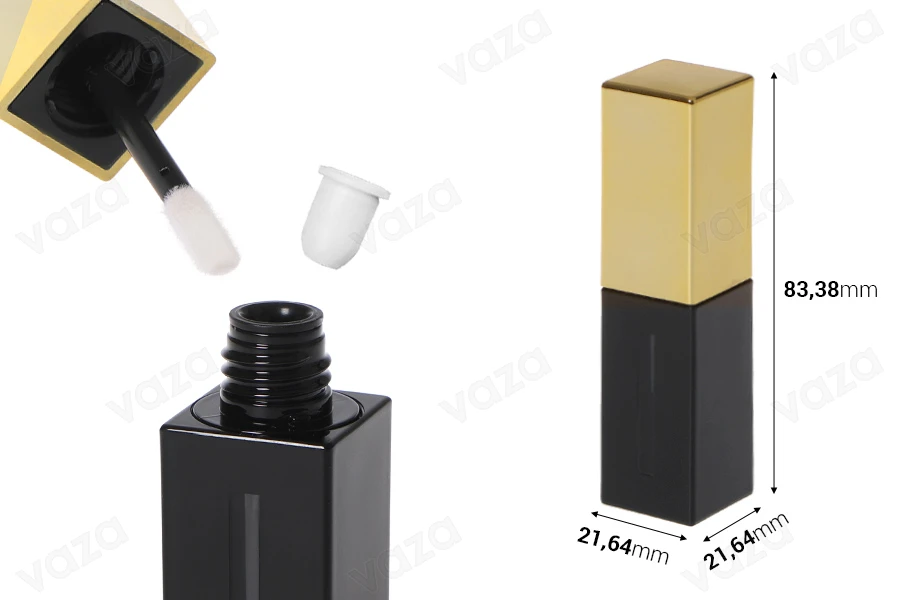 Lipglosshülse 5ml in schwarz-gold-bildabmessungen