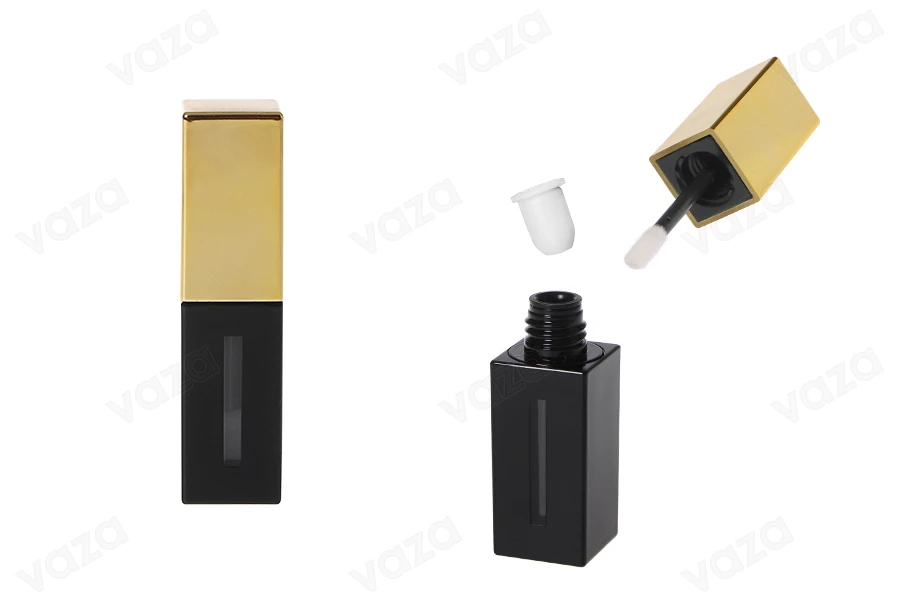 Lipglosshülse 5ml in schwarz-gold-produktbild