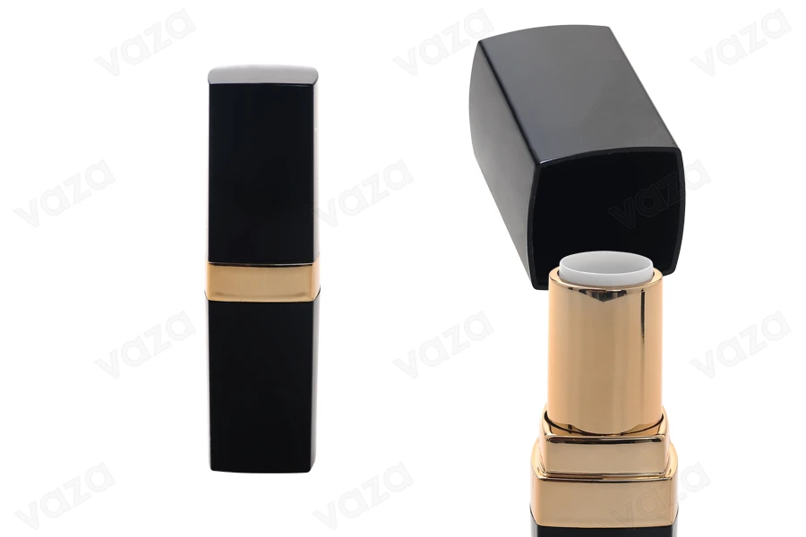 Astuccio per rossetto -  lip stick in colore nero e dorato.-immagine_prodotto