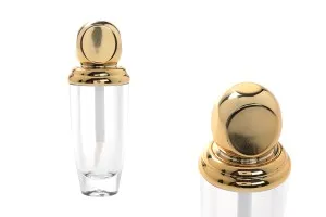 10ml transparent - golden lip gloss case-1
