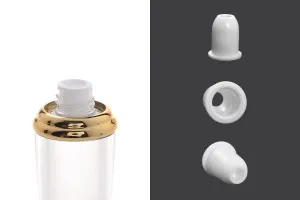10ml transparent - golden lip gloss case-3