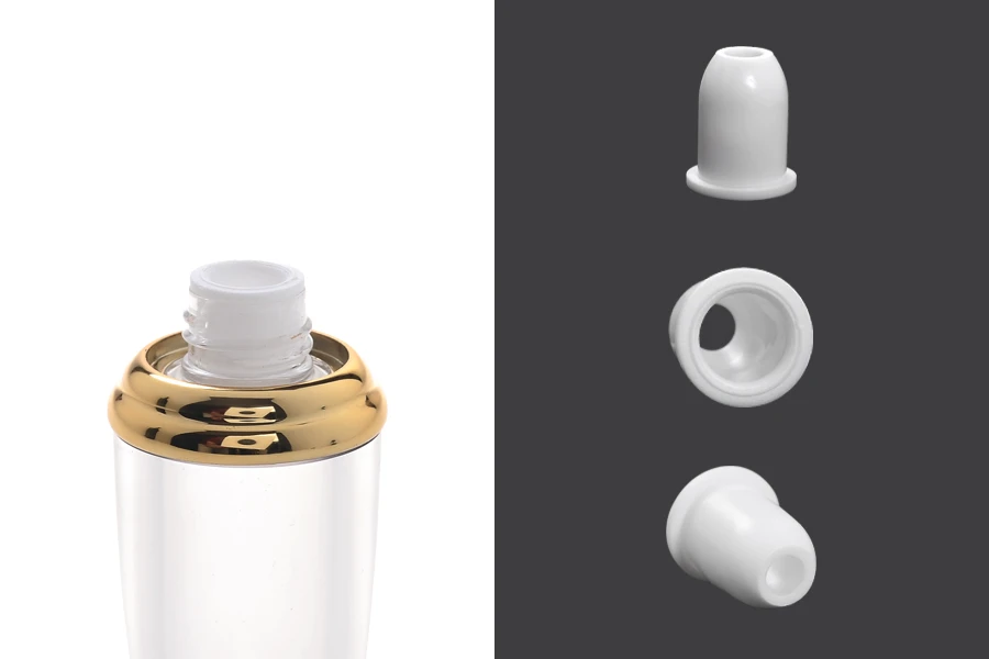 10ml transparent - golden lip gloss case 10ml transparent - golden lip gloss case