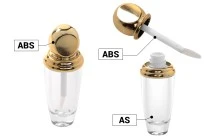 10ml transparent - golden lip gloss case 10ml transparent - golden lip gloss case