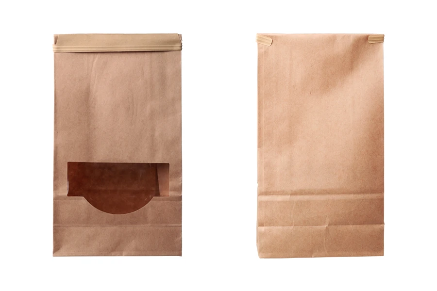 Kraft Beutel 120x60x245 mm mit Sichtfenster und Draht (tin tie) Kraft Beutel 120x60x245 mm mit Sichtfenster und Draht (tin tie)