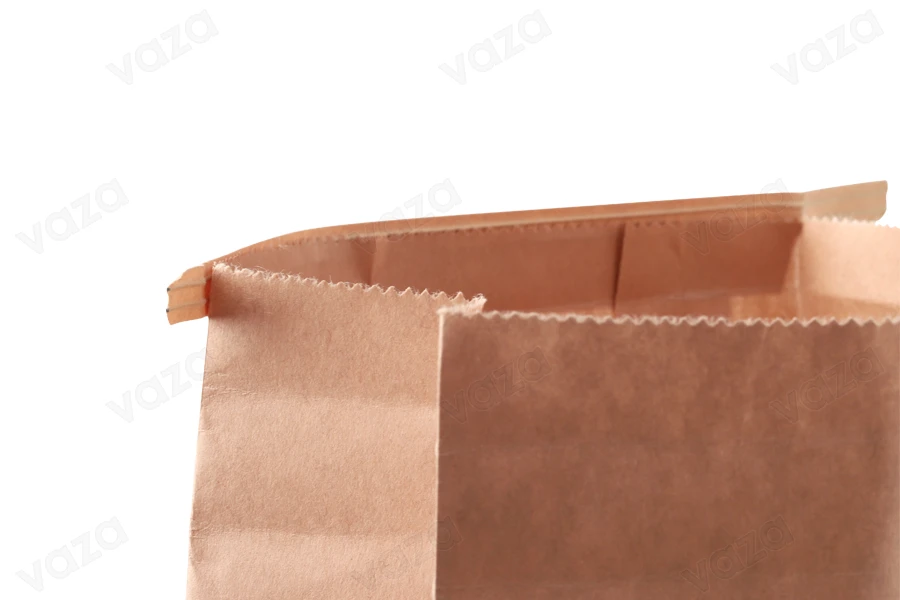 Kraft bags 150x70x225 mm with window and wire for closure (tin-tie)-