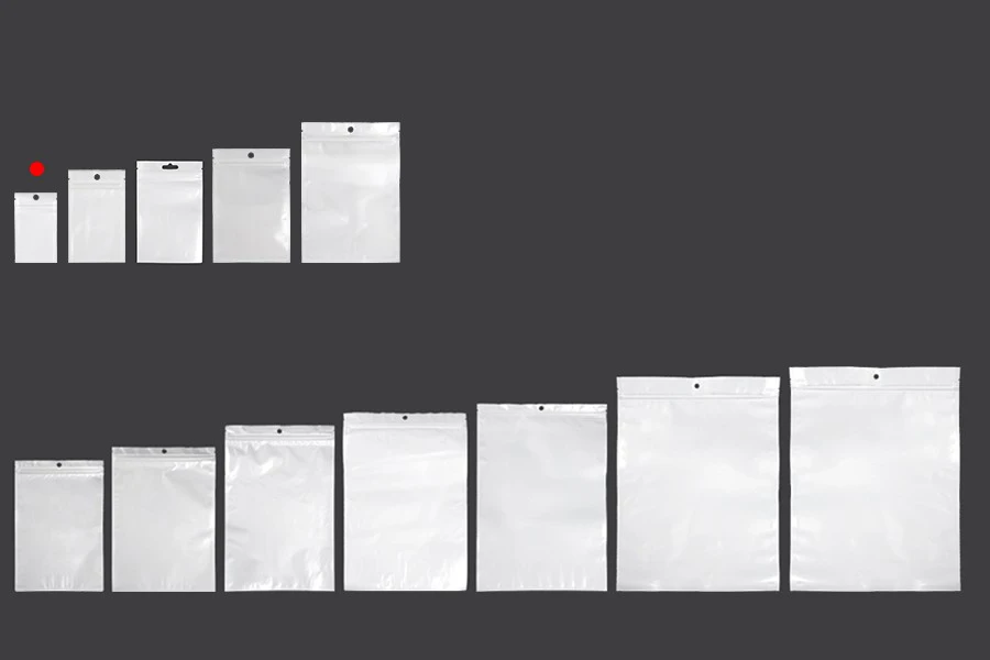 Σακουλάκια πλαστικά με κλείσιμο zip 60x100 mm, λευκή πίσω όψη και διάφανο μπροστά, με τρύπα και δυνατότητα σφράγισης με θερμοκόλληση - 100 τμχ Σακουλάκια πλαστικά με κλείσιμο zip 60x100 mm, λευκή πίσω όψη και διάφανο μπροστά, με τρύπα και δυνατότητα σφράγισης με θερμοκόλληση - 100 τμχ