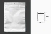 Σακουλάκια πλαστικά λευκά με κλείσιμο zip 240x340 mm, με τρύπα και δυνατότητα σφράγισης με θερμοκόλληση - 100 τμχ Σακουλάκια πλαστικά λευκά με κλείσιμο zip 240x340 mm, με τρύπα και δυνατότητα σφράγισης με θερμοκόλληση - 100 τμχ