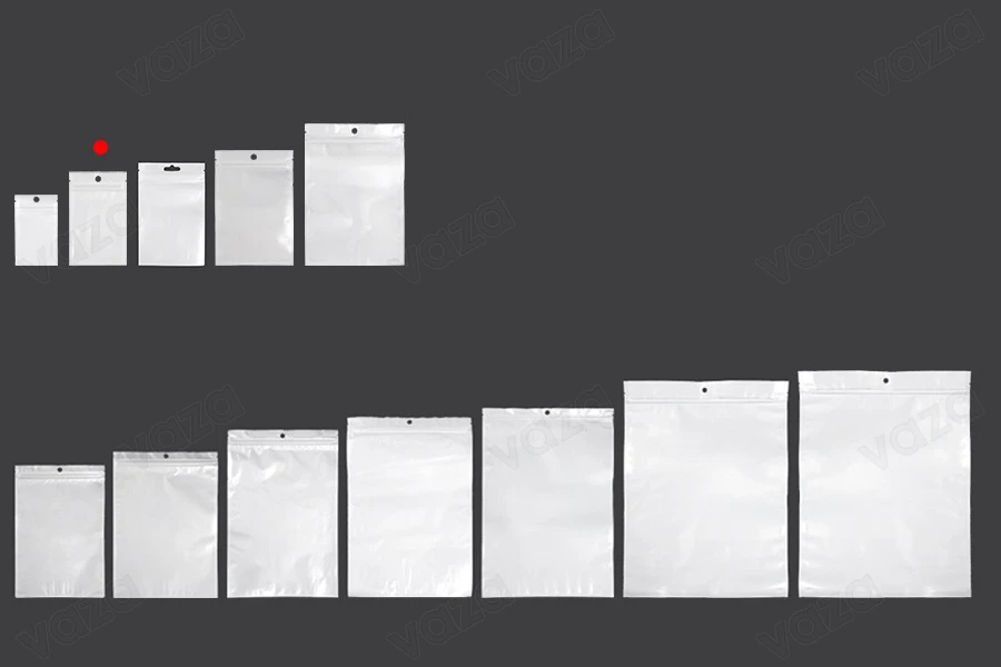 Σακουλάκια πλαστικά με κλείσιμο zip 80x130 mm, λευκή πίσω όψη και διάφανο μπροστά, με τρύπα και δυνατότητα σφράγισης με θερμοκόλληση - 100 τμχ Σακουλάκια πλαστικά με κλείσιμο zip 80x130 mm, λευκή πίσω όψη και διάφανο μπροστά, με τρύπα και δυνατότητα σφράγισης με θερμοκόλληση - 100 τμχ-εικόνα_σύνθεση