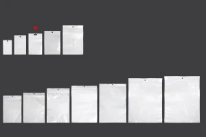Σακουλάκια πλαστικά με κλείσιμο zip 90x140 mm, λευκή πίσω όψη και διάφανο μπροστά, με τρύπα και δυνατότητα σφράγισης με θερμοκόλληση - 100 τμχ-6