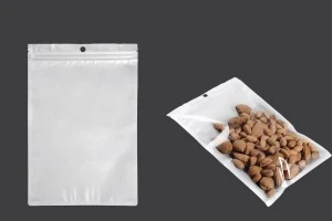 Σακουλάκια πλαστικά με κλείσιμο zip 160x240 mm, λευκή πίσω όψη και διάφανο μπροστά, με τρύπα και δυνατότητα σφράγισης με θερμοκόλληση - 100 τμχ-1