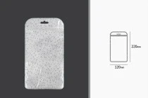 Buste a chiusura zip con lato posteriore in tessuto non tessuto, lato anteriore trasparente e gancio euroforo  120x220 mm – 50 pz Buste a chiusura zip con lato posteriore in tessuto non tessuto, lato anteriore trasparente e gancio euroforo  120x220 mm – 50 pz