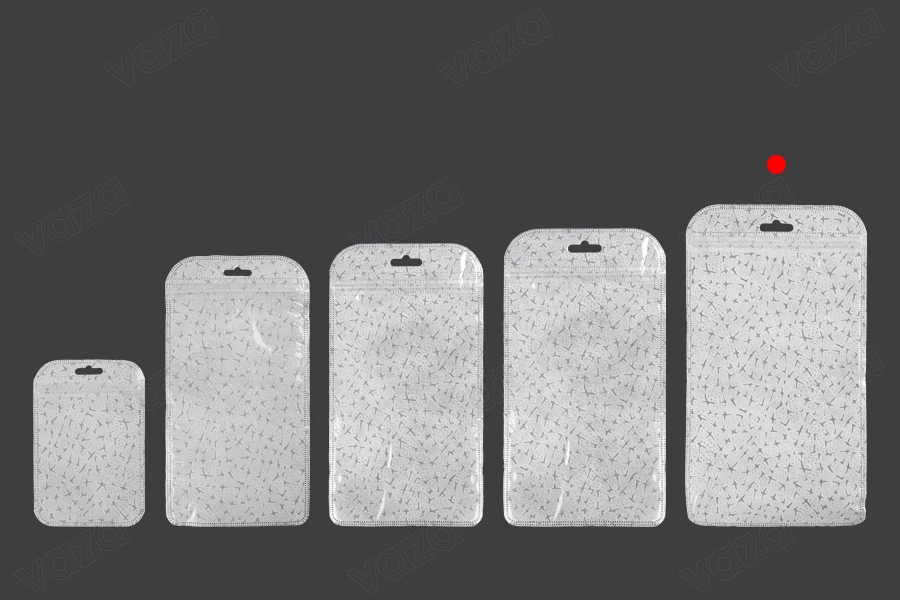 Qese me mbyllje zip 135x245 mm, pjesa e pasme non woven,  pjesa e përparme transparente dhe me vrimë  Eurohole - 50 copë     -imazh_grup